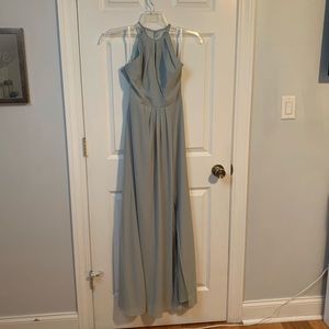 BHLDN morning mist Marco bridesmaid dress